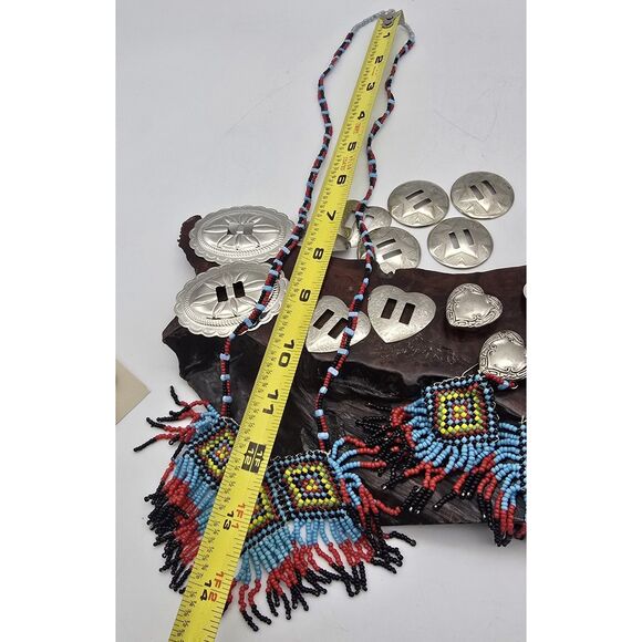 Vtg Native American Style Seed Bead Jewelry, Shank Buttons, Concho, Craft.. - Picture 14 of 16